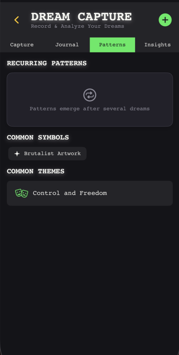 Dream capture patterns